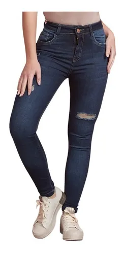 Jeans Blanco Mujer Roto En La MercadoLibre 📦