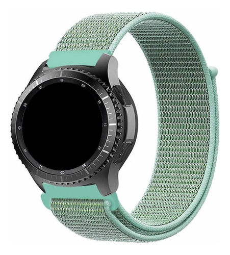 Pulseira Nylon Loop Para Samsung Galaxy Watch 3 45mm (22mm) Cor Verde/água