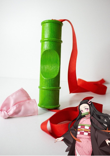 Bamboo De Nezuko Más Moño Para El Pelo De Regalo Cosplay