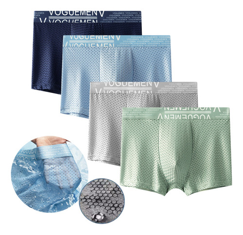A Kit De 4 Calzoncillos De Malla Transpirables