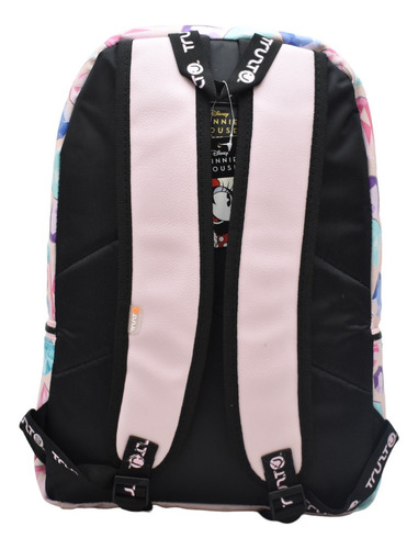 Mochila Minnie Mouse Gemas Estampado Rosa Con Porta Laptop Primaria 160924 Truzt