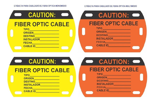 Etiquetas O Rotulos Para Cable Fibra Óptica  