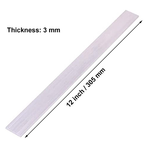 12 Piezas De Barra Plana De Aluminio Cuadrada De 1/8 (...