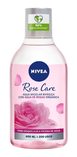 Nivea Rose Care Agua Micelar Bifasica Desmaquillante 400ml