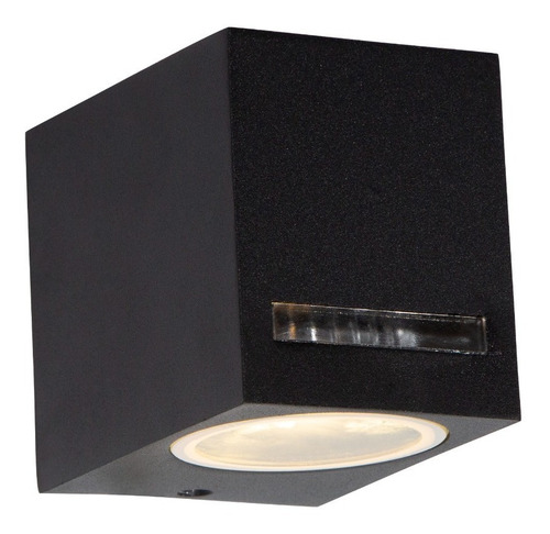 Aplique Pared Exteriores Cubico Negro 5w Gu10 1 Luz