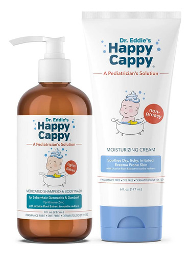 Happy Cappy Paquete De Champu Y Crema Medicados, Controla La