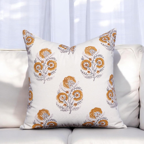 Funda De Almohada De Lona Estampada, 50 X 50 Cm