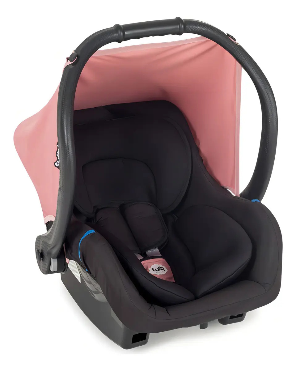 Bebê Conforto Cadeirinha Carro Infantil 0 A 13kg Ello Rosa Cinza