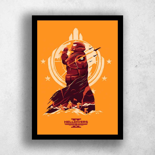 Quadros Decorativos Game Helldivers 2 Helldivers 2 - 09 Preto