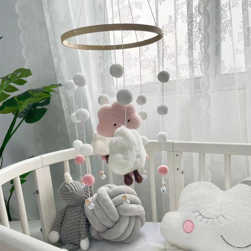 Movil Sonajero Decoracion Recamara De Bebe Con Diseno Nube