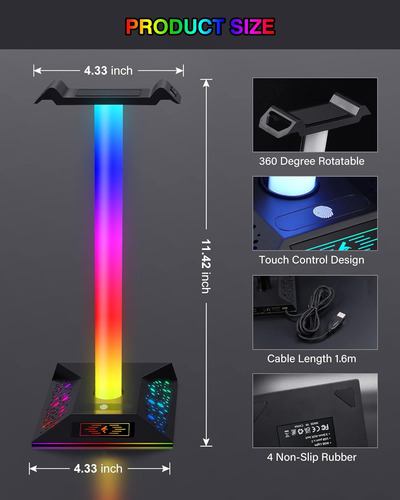 Soporte De Auriculares Para Juegos Accesorios Para Pc -...