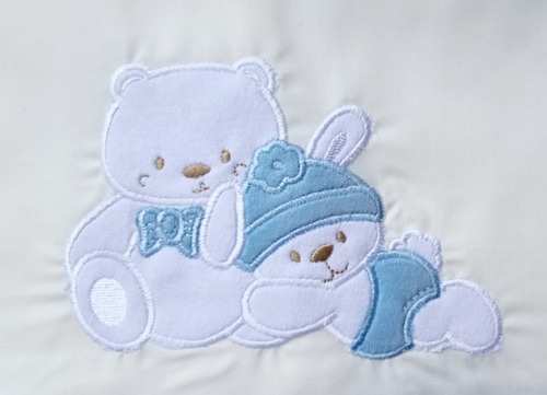 Imagen 2 de 2 de Sabanas Para Bebé Colecho 115 X 70 Cm Bordada 3 Pzas