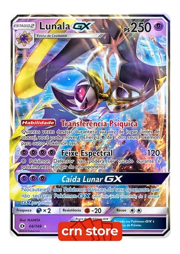 Kit Carta Pokémon Lendários Solgaleo Lunala Necrozma