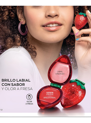 Labial Y Brillo Con Olor Y Sabor Fresita, Avon