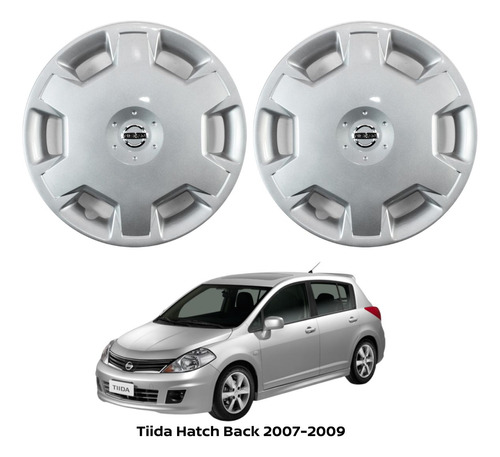 2 Tapones Rueda 15'' Tiida Hatchback 2007-2009