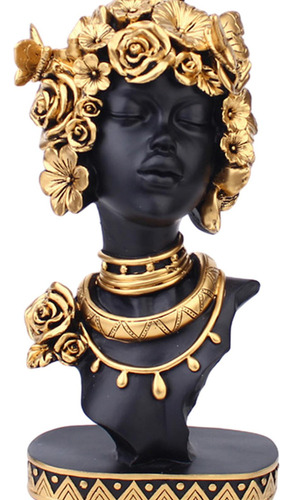 Estatua De Mujer Africana, Escultura Estilo A Negro