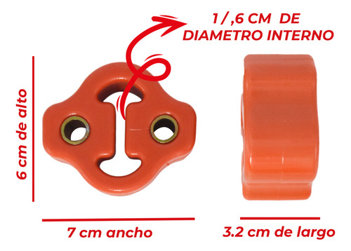 Jgo Gomas Soporte Escape Mofle P/nissan Urvan Con Bujes