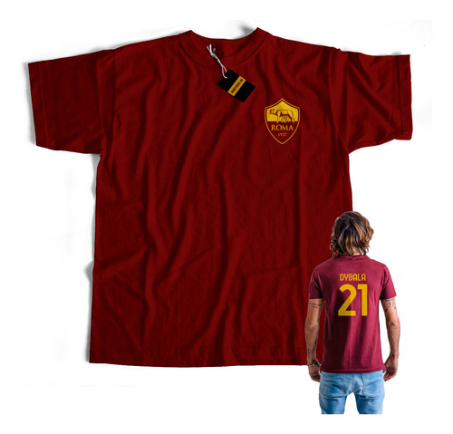 Remera Campeones - Paulo Dybala 21  Roma Adultos / Niños