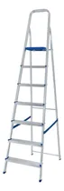 Comprar Escalera Alustep de aluminio para uso doméstico de 7 peldaños, color plateado