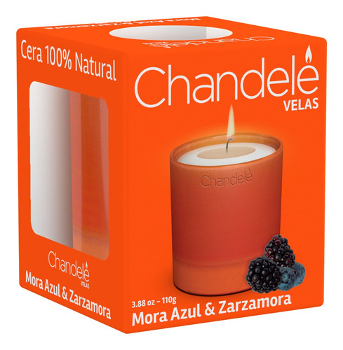 Vela Aromatica En Vaso De Barro Mora Azul Y Zarzamora