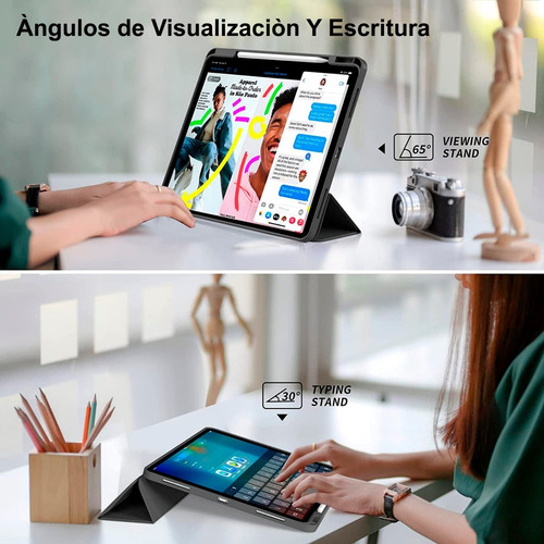 Case Smart Para iPad Pro 12.9 6th Gen 2022 Chip M2 Black