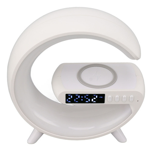 Altavoz Nocturno Led Con Carga Inalámbrica, Despertador Inte