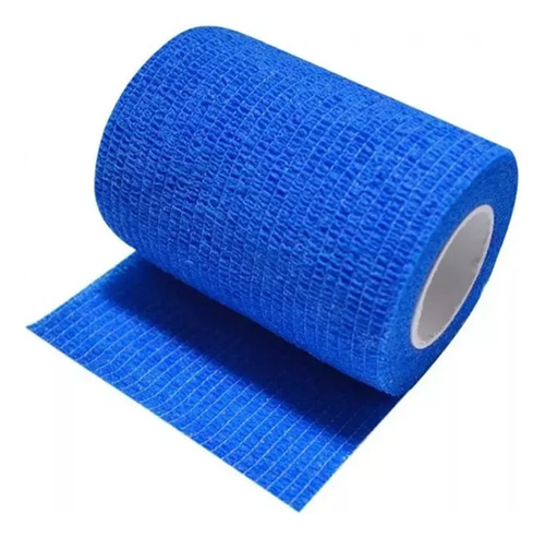 Pack X2 Venda Cohesiva Elástica 5cmx4,5m Venda Autoadherente Marin Vendas Adhesivas Color Azul Perfectas Para Rehabilitacion Esguinces Fracturas, Vendas Uso Deportivo Color Azul Vendas Elasticas