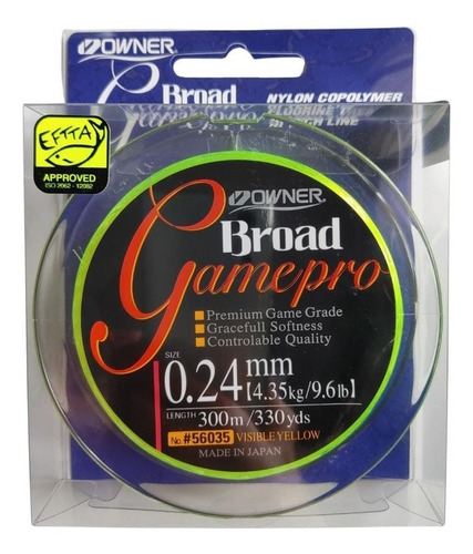 Linha Owner Broad Game Pro 0.24 Mm 300m 