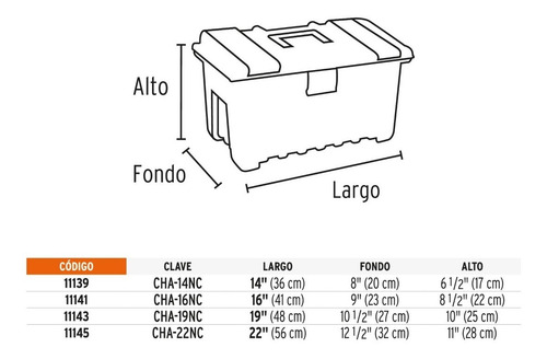 Caja Para Herramienta De 19 Con Compartimentos Truper 11143
