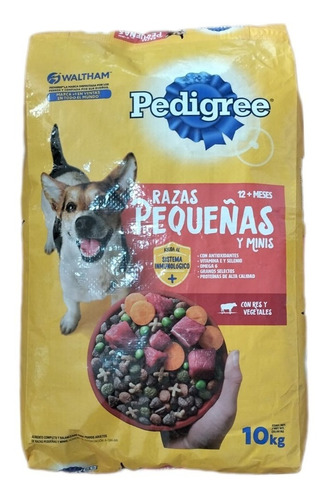 Bulto Croquetas Perro Pedigree Razas Pequeñas De 10 Kilos