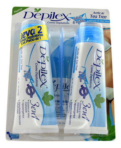 Crema Depilex Bikini & Axilas Empaque Con 2 Tubos Con 100 G 