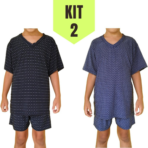 Kit Com 2 Pijamas De Menino Estampado Tecido Liganete