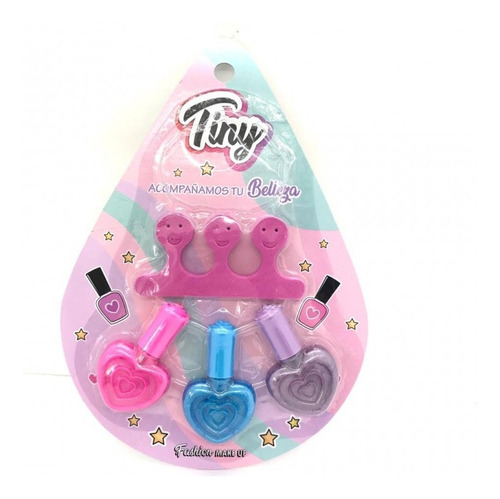 Set Infantil De Uñas Tiny 3 Esmaltes Jugeteria El Pehuen