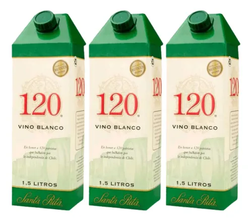 Vino Blanco Santa Rita 120 1,5 L Pack 3 Und
