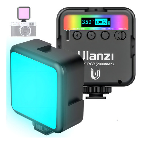 Vijim Ulanzi Vl49 Rgb - Luz de vídeo com 3 sapatos frios, Mi