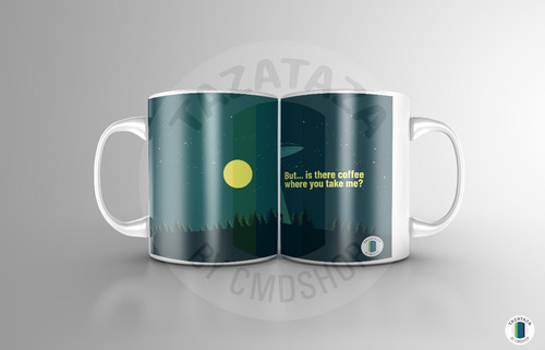 Imagen 1 de 2 de Taza Ovni Ufo Alien Mug Design. Sublimación Ceramica Premium