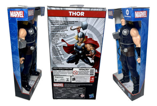 Boneco Colecionável Herói Menino Thor - Personagem Os Vingadores Avengers - Coleção Heróis Marvel - Hasbro Brinquedos