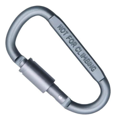 Mosquetones Alta Calidad, Mxgip-001, 1pza, 150kg, Forma D, B Color Gris