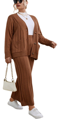 Chompa / Suéter Y Pantalón Tejido  Shein De Mujer  Plus Size