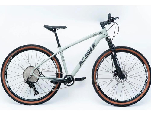Bicicleta Aro 29 Bike Ksw Mtb 12v Marchas K7 Alumínio Cor Cza Porsche Fos - Ad Pto Tamanho Do Quadro 21