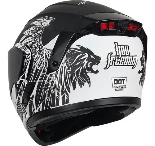 Casco Kov Estelar Freedoom Abatible Para Moto Con Luz Stop