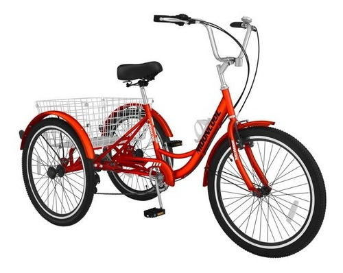 Bicicleta Lilypelle Tricycle 24inch 7 Speed 3 Wheels Orange