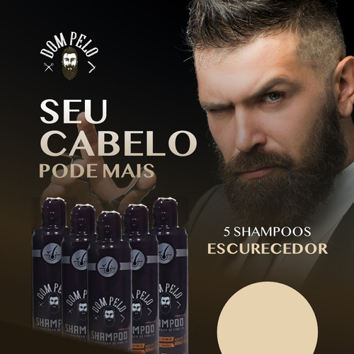 5 Shampoo Grisalho Cabelo Branco Escurecedor Hidrata Nutri