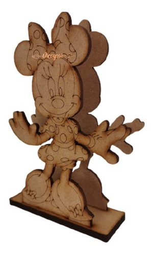 Servilletero Minnie Mouse Grabado Personalizado 25 Pzas