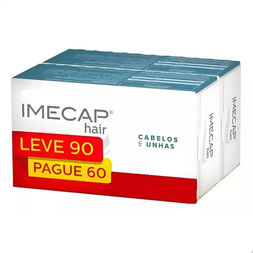Imecap Hair Nutrição Completa 90 Cápsulas Cabelos Unhas