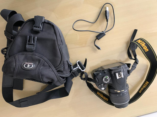 Nikon D3200 Kit Dslr 18-55mm Vr Negro/de Ocasión Por Viaje (Usado)