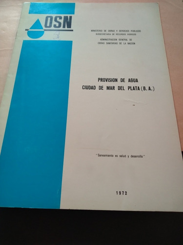 Antigua Provisión De Agua Ciudad De Mar Del Plata 1972