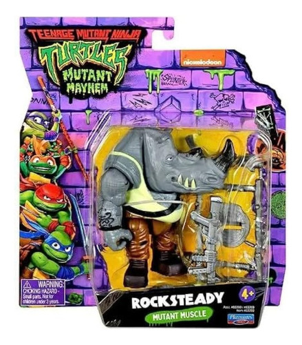 Muñeco Tortugas Ninja Original Rocksteady Palermo Vice Lopez