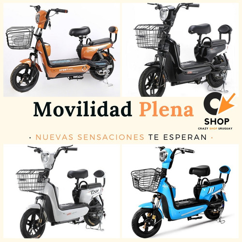 Imagen 6 de 8 de Moto Eléctrica E-bike A Batería Recargable Scooter Crazy Fit