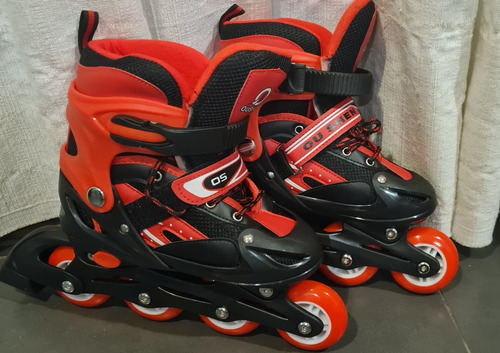 Roller Rojo M (33 A 35)+casco + Protectores. Sin Uso